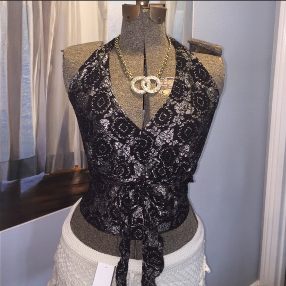 Black and Silver tank top